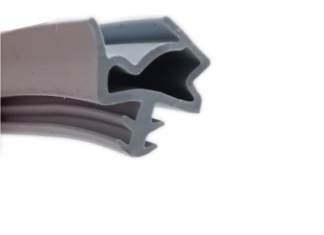 Uszczelka do drzwi wewnętrznych TPE wciskana we frez szara