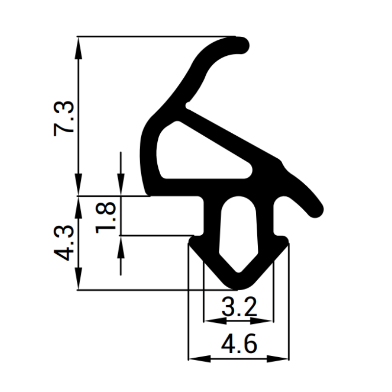Uszczelka do okien PCV Aluplast Z7-0014