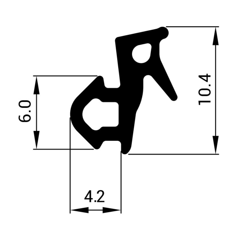 Uszczelka oporowa do okien PCV Veka Z7-0018