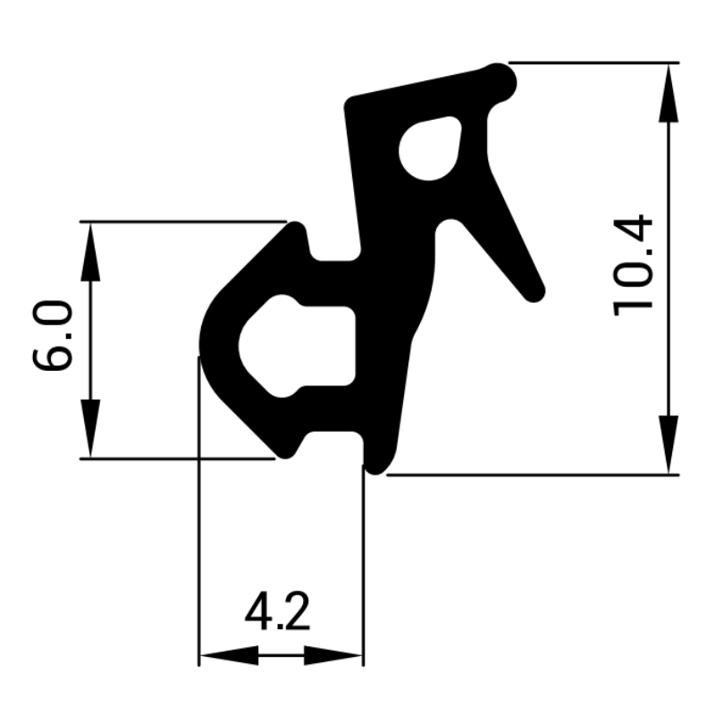 Uszczelka do okien PCV Veka SZARA Z7-0030