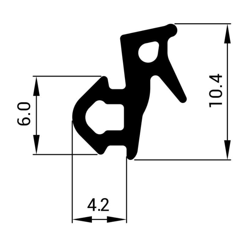 Uszczelka do okien PCV VEKA brązowa Z7-0033