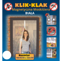 Moskitiera magnetyczna do drzwi biała 100x210/220 Z9-0031