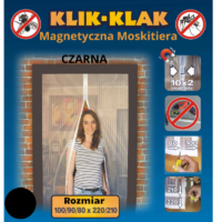 Moskitiera magnetyczna do drzwi czarna 100x210/220 Z9-0032