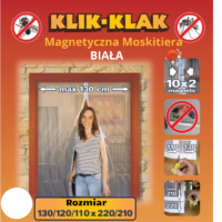 Moskitiera magnetyczna do drzwi biała 130x210/220 Z9-0033