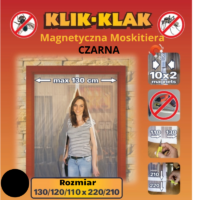 Moskitiera magnetyczna do drzwi czarna130x210/220 Z9-0034