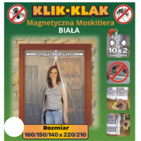 Moskitiera magnetyczna do drzwi biała 160x210/220 Z9-0035