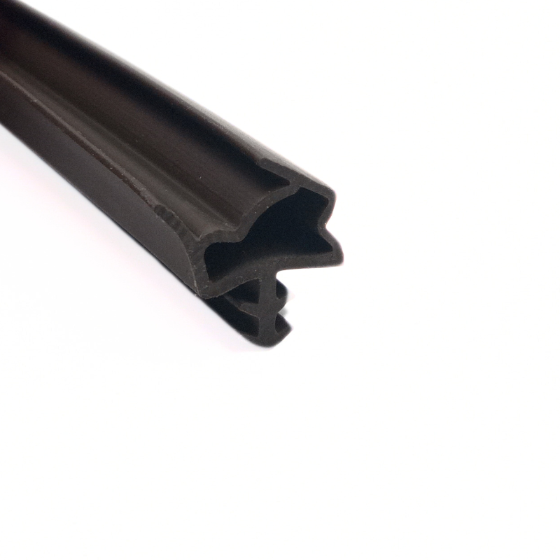 Uszczelka do drzwi wewnętrznych TPE wciskana we frez brązowa