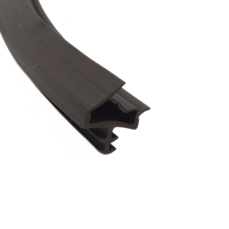 Uszczelka drzwiowa wewnętrzna TPE wciskana we frez brązowa